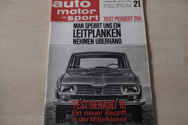 Deckblatt Auto Motor und Sport (21/1965)